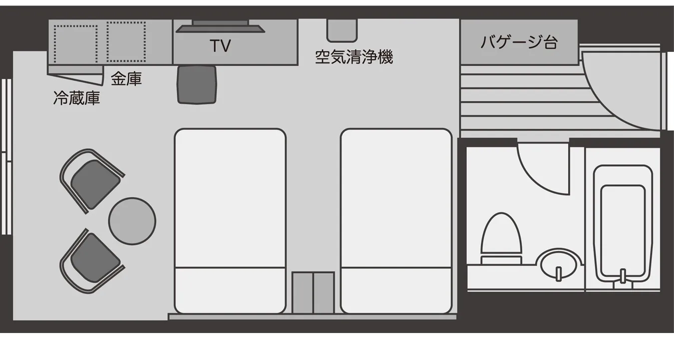 标准双床房