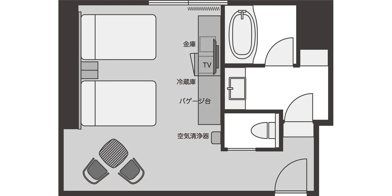 舒适双床房