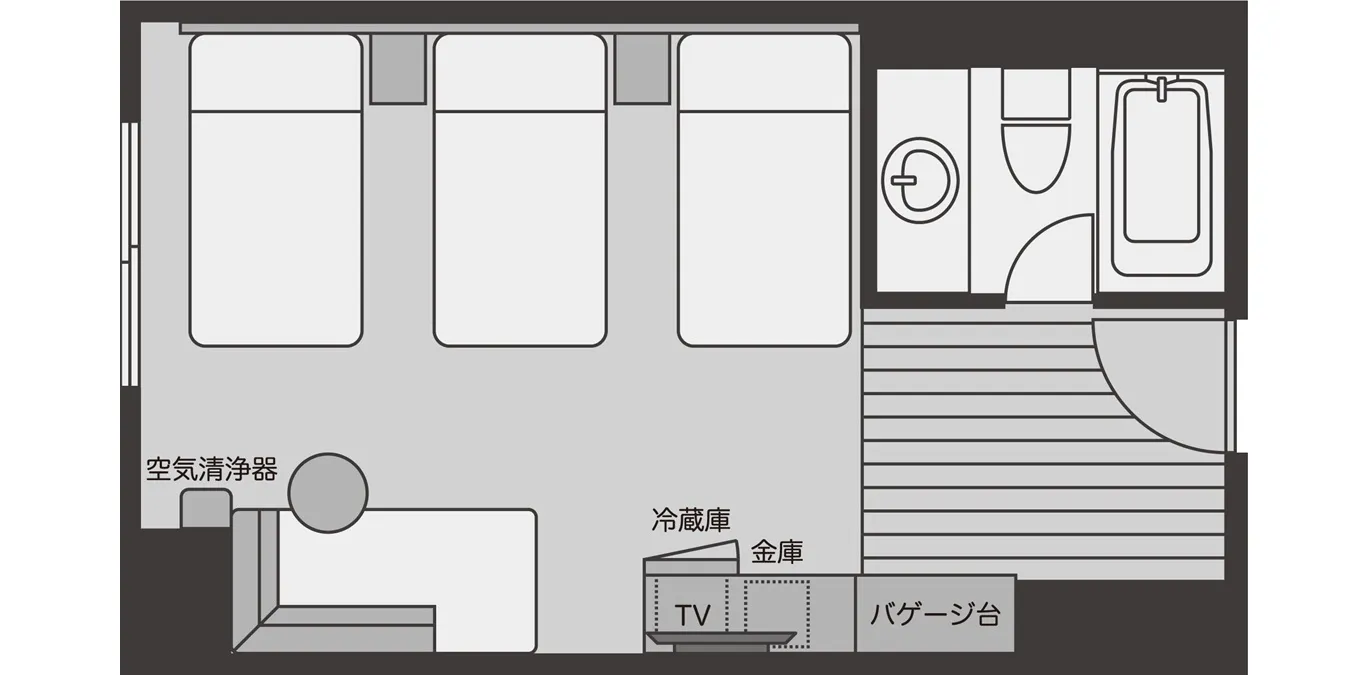 高级三人房